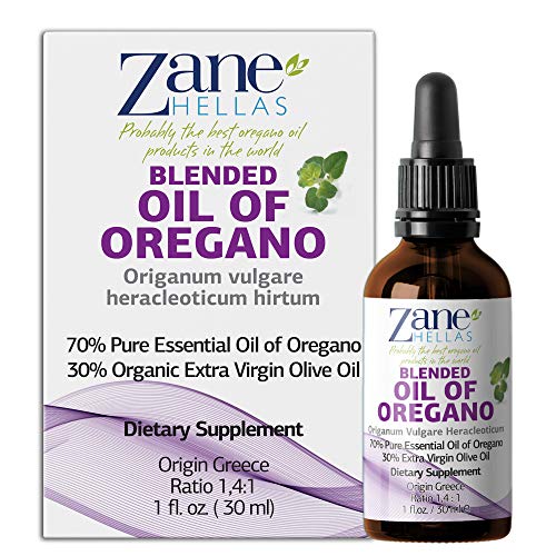 Zane Hellas 70% Oregano Oil. Greek Essential Oil of Oregano .86% Min Carvacrol. 90mg Carvacrol Per Serving. Probably The Best Oregano Oil in The World. 1 fl. oz.- 30ml