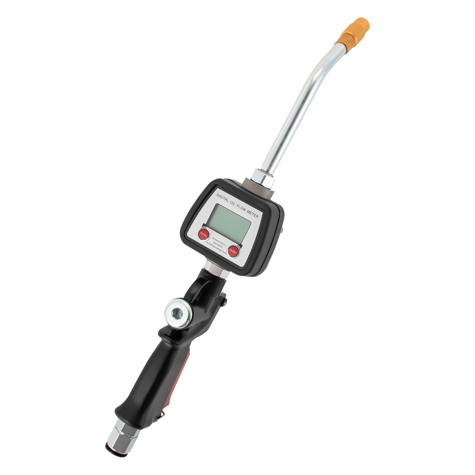 Digital Oil Control Valve Meter Nozzle, Electronic Oil Metering Gun with LCD Display, Inlet NPT 1/2'', 22.83 * 5.91inch, Aluminum Alloy