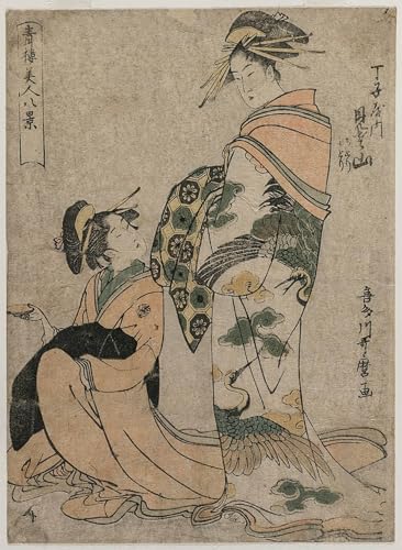 Prints toile Kitagawa Utamaro 60x90cm pour habiller un mur vide