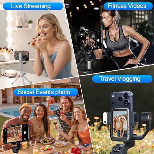 Magnetic Vlog Selfie Monitor Screen for iPhone 17 & Android, 4K Wireless Video Recording with Remote Zoom & Shoot, Content Creator Essentials Back Camera Monitor for vlogging YouTube TikTok by HUOMU - Image 8