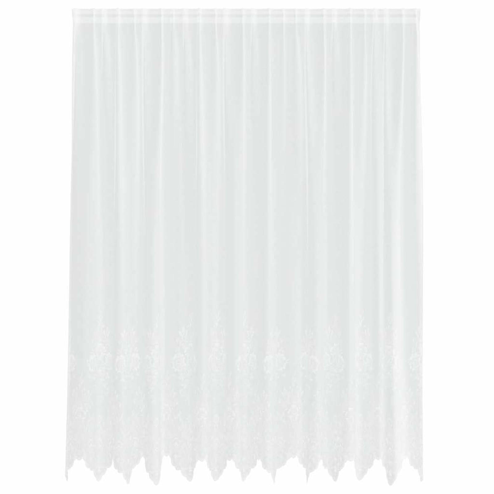 Rideaux imprimé floral blanc 300x220cm en polyester pour salon