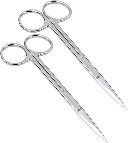 Miniatura 1 de KUTZ - Tijeras rectas de acero inoxidable de 4.5 pulgadas (4.5 in), esterilizables y resistentes al óxido, ideales para botiquines de primeros