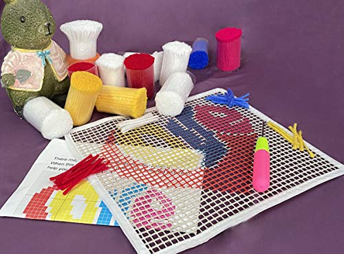 Zuoanlf Latch Hook Kits For Adults Kids,Soft Simple Embroidery Diy Latch Hook Craft Kit With Printed Pattern Include Latch Hook10X10 Inch (Love) #TOP4