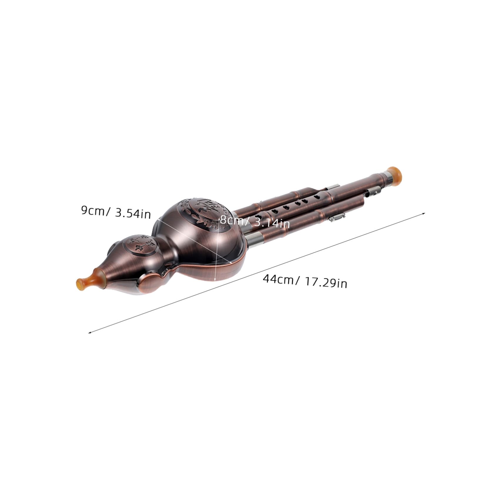 Toddmomy Instrumento Musical Étnico Chino Varios estilos Flauta de Cucurbitáceas Varios estilos en Tono C de Pp Dorado Nudo Decorativo para Principiantes Adecuado para Practicar Flauta de Calabaza