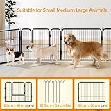 Yaheetech Freilaufgehege für Kleintiere Welpenauslauf mit Tür Laufgitter Welpenfreigehege Hundegehege Laufstall für Hund, Katze, Welpe, Kaninchen 8 Gitter je 80 x 60 cm