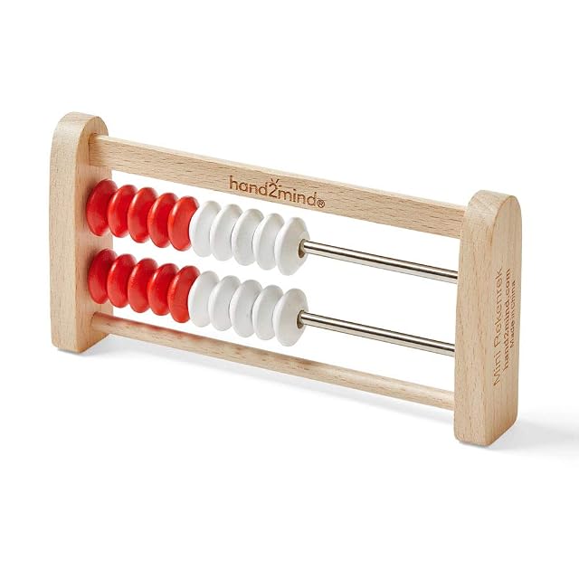 Foto 4 de 8 de hand2mind Mini Juego de Clase Rekenrek de Madera de 20 Cuentas, Estante de números para niños