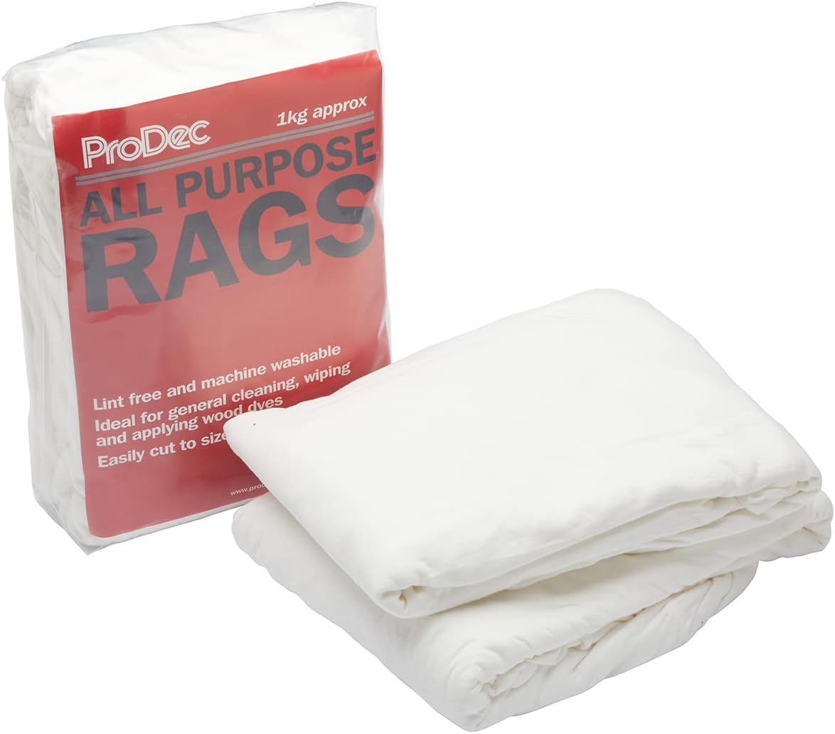 ProDec 1kg bag All Purpose Lint Free Rags, Super Soft Fabric for Wiping, General Cleaning, Scratch Free Polishing, Vehicle Bodywork Buffing, Applying Waxes & Dyes and More