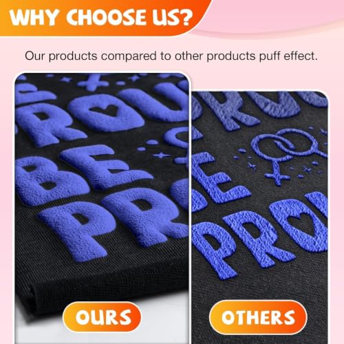 Image of VinylRus Puff HTV Heat Transfer Vinyl Roll, Blue, 12 inch x 6FT