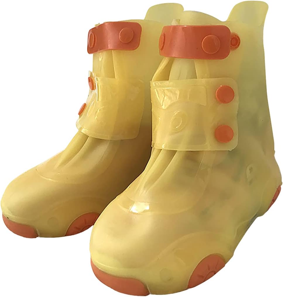 Children Boots Covers, Garden Shoes Covers for Rain, Nonslip Shoes Protectors, PVC Plastic Overshoes for Rainy Days, Outdoor Activities, Streams and Puddles, Assorted Size