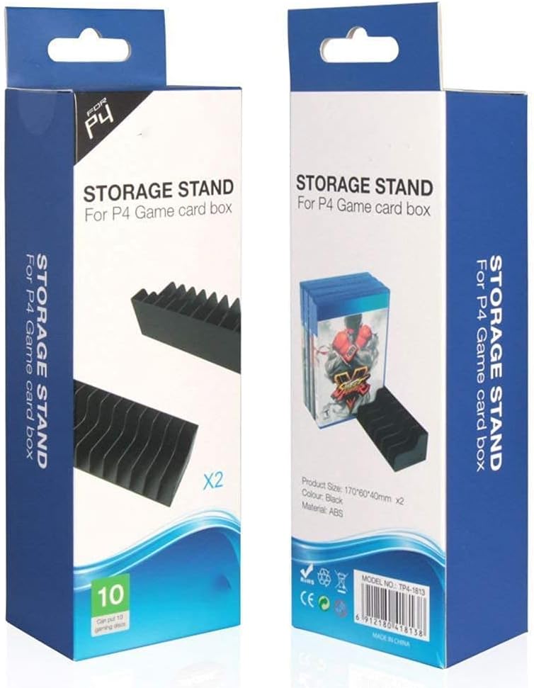 || Storage Stand, P4 Game Card Box, CD Stand Compatible with Playstation 4 PS4/PS4 Slim/PS4 Pro 20 PCS CD Disks Storage Stand 2 PCS