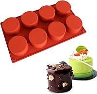 Vista 10 de Molde de silicona con forma de cilindro de 11/8/6 cavidades para hornear, postres, helados, mousse, herramientas de decoración de fondant