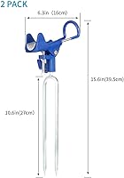 Vista 3 de E-jades Soporte para Caña de Pescar para Suelo, Soportes Mejorados para Caña de Pescar de Orilla Ajustables 360°, 2/4 piezas Soporte Extra Largo