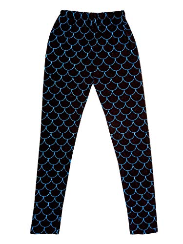 Image of IndiWeaves Girls Set of Black Printed Leggings Pack of 3