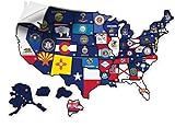 State Flag Travel Map Decal Sticker 21