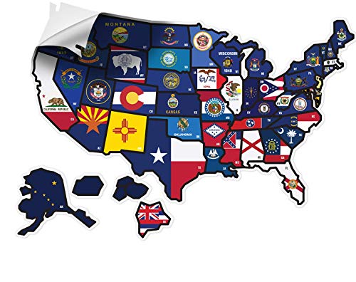 WANDER CAMP RV Stickers (State Flag Design)