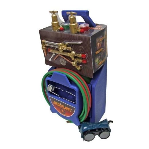 Ameriflame TI350 Medium/Heavy Duty Portable Welding/Cutting/Brazing Outfit with Plastic Carrying Stand