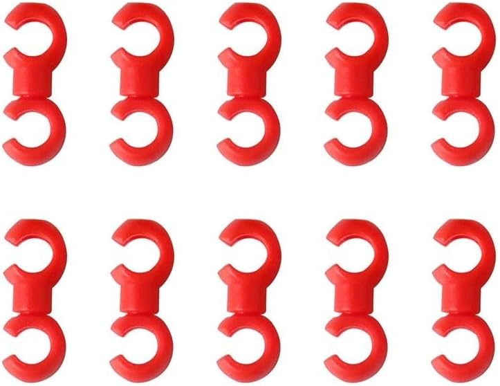Bike Cable Clips 100/200PCS S-Shaped Cross Cables Clip for Bicycle Brake Shift Line Bike Hose Clamps(Red,200pcs)