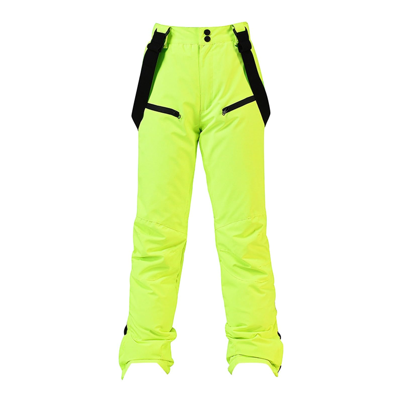 Générique Legging De Grossesse isolée pour Femme, Pantalon à Bretelles Couleur Unie Abdominale (Green, M)
