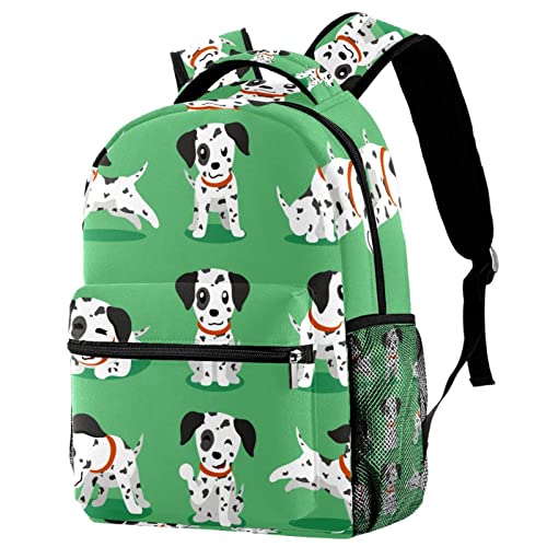 Sac à dos de voyage décontracté mixte avec compartiments et imprimé chiot à pois tendance