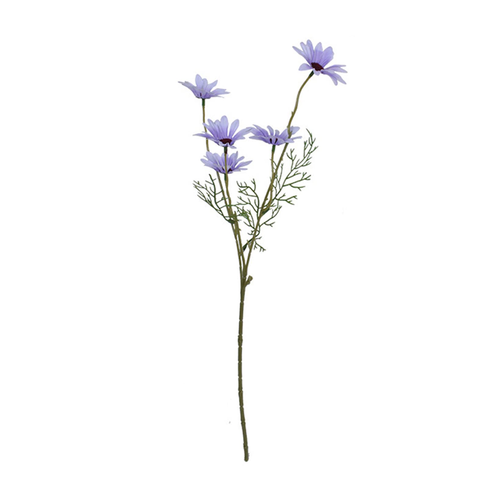 Ikosora Blue Violet Artificial Flower, 10Pcs Artificial Flower Fake Daisy Decoration, Artificial Silk Daisies With Stems Decoration Vase, Faux Daisies Window Wedding Indoor Outside Decoration (Blueviolet)