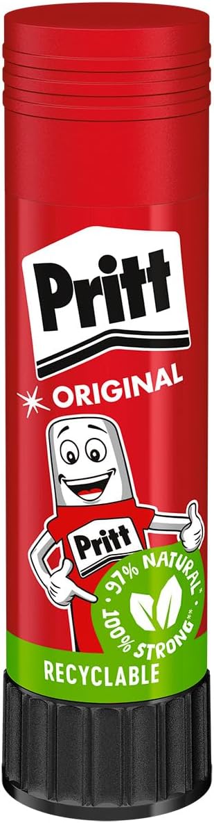 Pritt Stick Yapıştırıcı, Güvenli ve Çocuk Dostu El işi Yapıştırıcısı, Hızlı ve Pratik Yapıştıran Okul ve Ofis Malzemesi, 1x43g Pritt Stick Yapıştırıcı