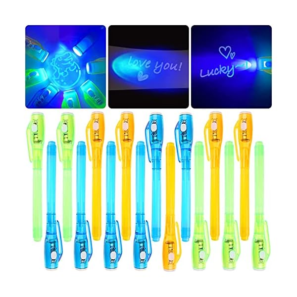 MarckersHome Bolígrafo Tinta Invisible con Luz UV y Libreta Dinosaurio Packx16 Detalles Cumpleaños Niños,Regalos… - Imagen 4