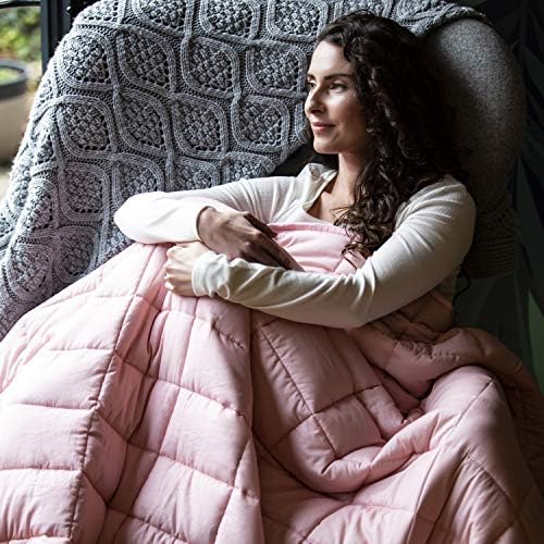 Rest Easy Navy Weighted Blanket For Children & Adults | Heavy Blanket for Sleep, Stress Relief, Anxiety Relief & Sensory Calming Blanket For Great Sleep | 100% Super Soft Cotton Material