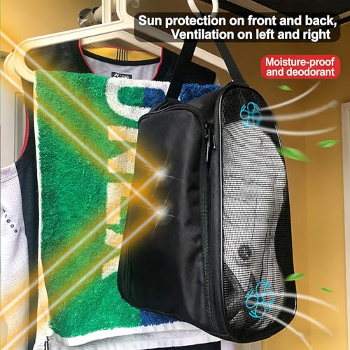 Bolsa para zapatos ventilada de bádminton con interior espacioso textil 5