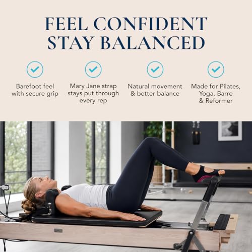 Image of Tucketts Allegro Toeless Pilates Socks with Grips for Women, Non-Slip Open-Toe Grip Socks, Yoga, Barre, Dance, Reformer, Home
