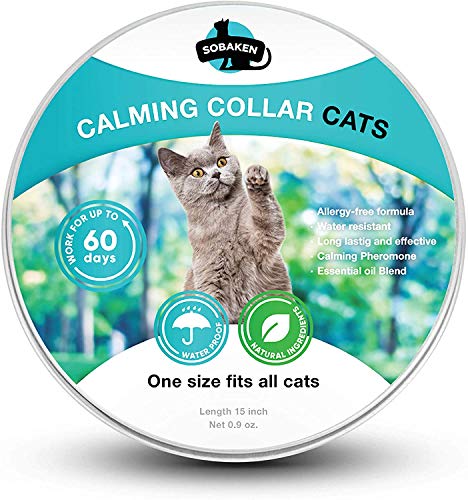 SOBAKEN Calming Collar for Cat - Reduce Anxiety or Aggression - Natural Pheromones