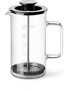 Simax French Press, 1 L Cam Kahve ve Çay Demliği, borosilikat cam, BPA içermez, ısıya dayanıklı, bulaşık makinesi uyumlu