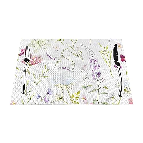Sets de table de cuisine floraux pour repas en extérieur - 3