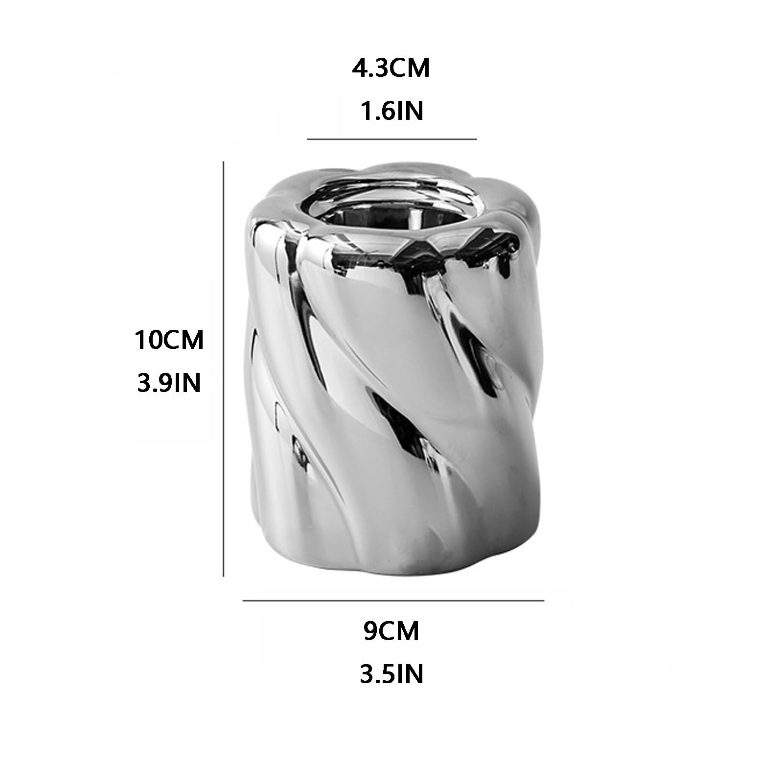 Portapenne Portapenne da Scrivania in Ceramica Personalizzato, Portapenne for Il Trucco, Portaoggetti for Il Tavolo da Toeletta Accessori Scrivania(Silver)