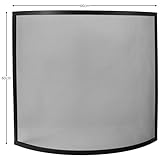 Buckton Kamingitter mit Sichtfenster aus Metall, Gewölbt, Schwarz von Fire Vida - 8