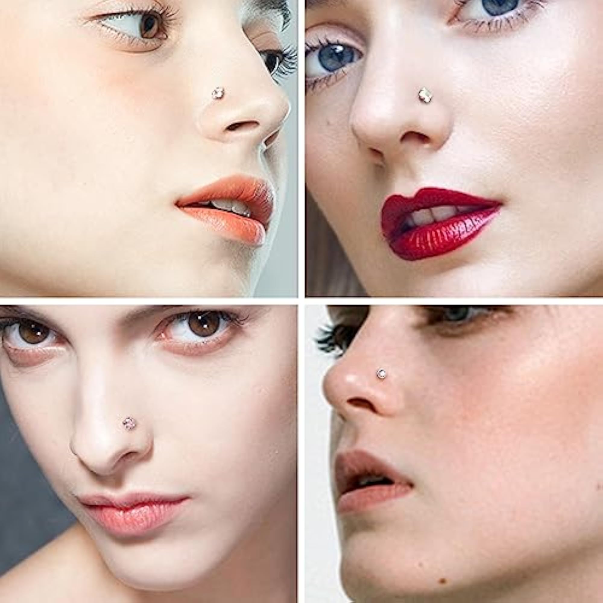 24 Pieces 20G Nose Piercing Plug Set