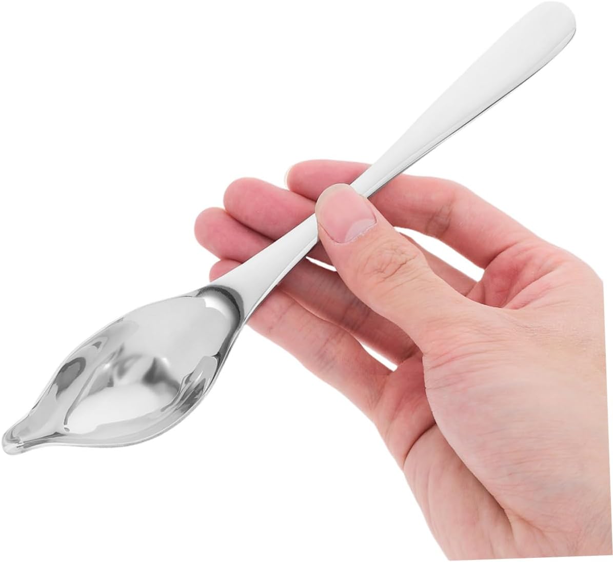 2pcs 304 Stainless Steel Saucier Spoon with Spout for Plating