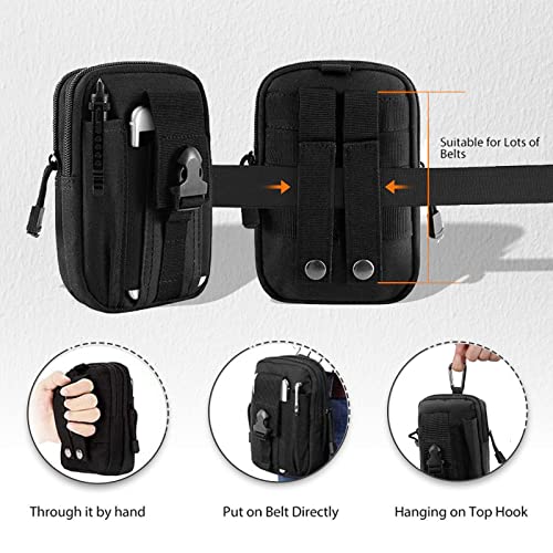 Tactical Belt Pouch Molle Pouch Edc Belt Pouches For Men Phone Pouch Multipurpose Utility Pouch Belt Tool Pouch Hunting Bag (2 Pack) #TOP3