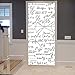 A.Monamour Adesivo Porta Autoadesiva Figure Geometriche E Formule di Schemi Matematici Scritti A Mano Vinile PVC Adesivi per Porte Interne 3D Pellicola Adesiva Poster Sticker Murale Decorazione