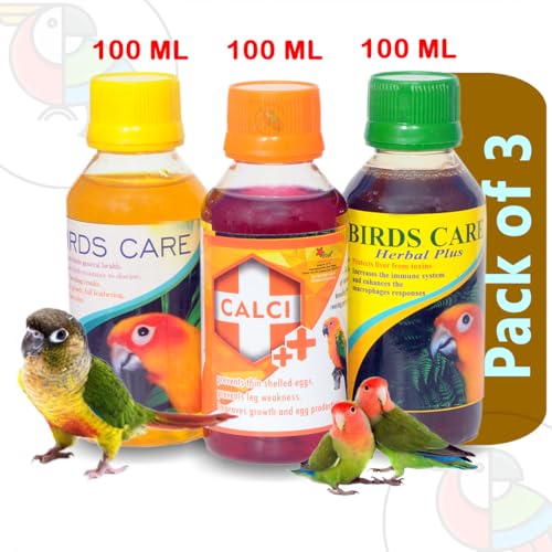 STAR-FARMS-Birds-Health-Tonics-Pack-of-3-100-MLBirds-Care-Herbal-Birds-CareVitamin-Calci-PlusWeight-Loss-ProblemBone-Sharp-ProblemProtect-Liver-from-toxinsBird-Sick-Problem