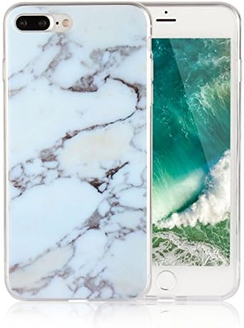 iPhone 7p Case iPhone 7 Plus Case with white smooth marble Soft TPU all protection Anti impact Case for iPhone 7p