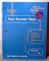 Elements of Language, Introductory Course, Test Answer Keys 0030574242 Book Cover