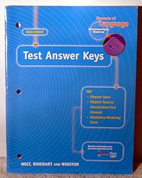 Paperback Elements of Language, Introductory Course, Test Answer Keys Book