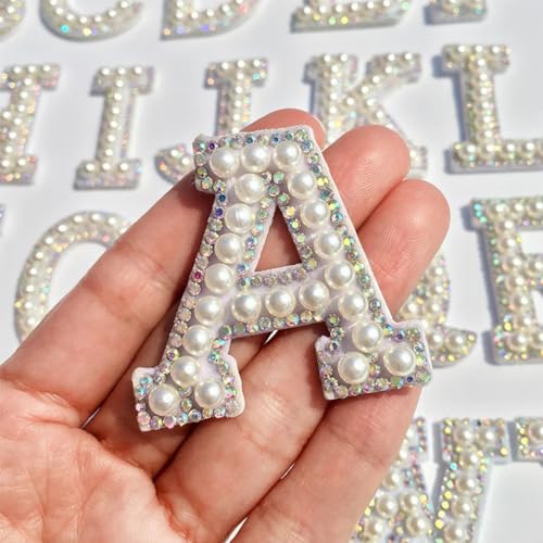 Patchs en perles et strass de A à Z faits main pour customisation haute couture - 5