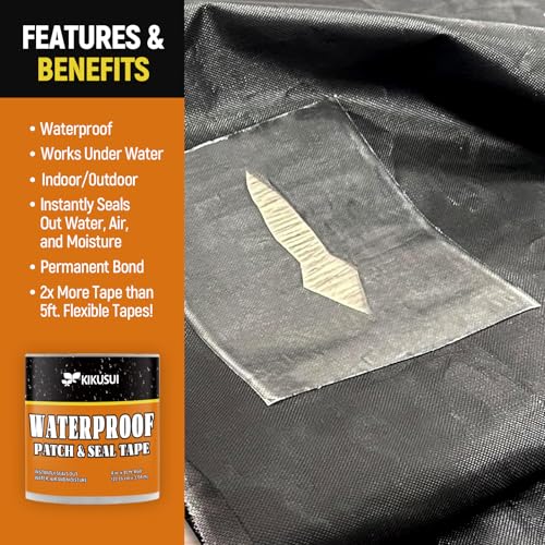 Image of KIKUSUI Waterproof Patch & Seal Tape, Transparent, 4 Inch x 3 Yard