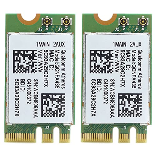 Supportato : 7/8/10 KEALBAUS 2 x scheda adattatore wireless per Atheros QCA9377 QCNFA435 802.11AC 2.4G/5G NGFF WIFI CARD Bluetooth 4.1