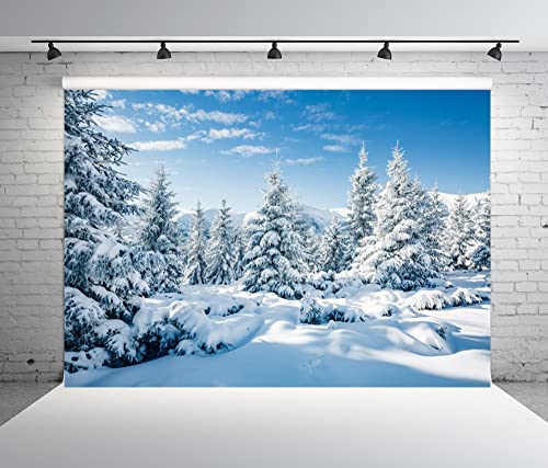 Fondo fotográfico BELECO 5x3ft invierno nieve bosque blanco miniatura 3