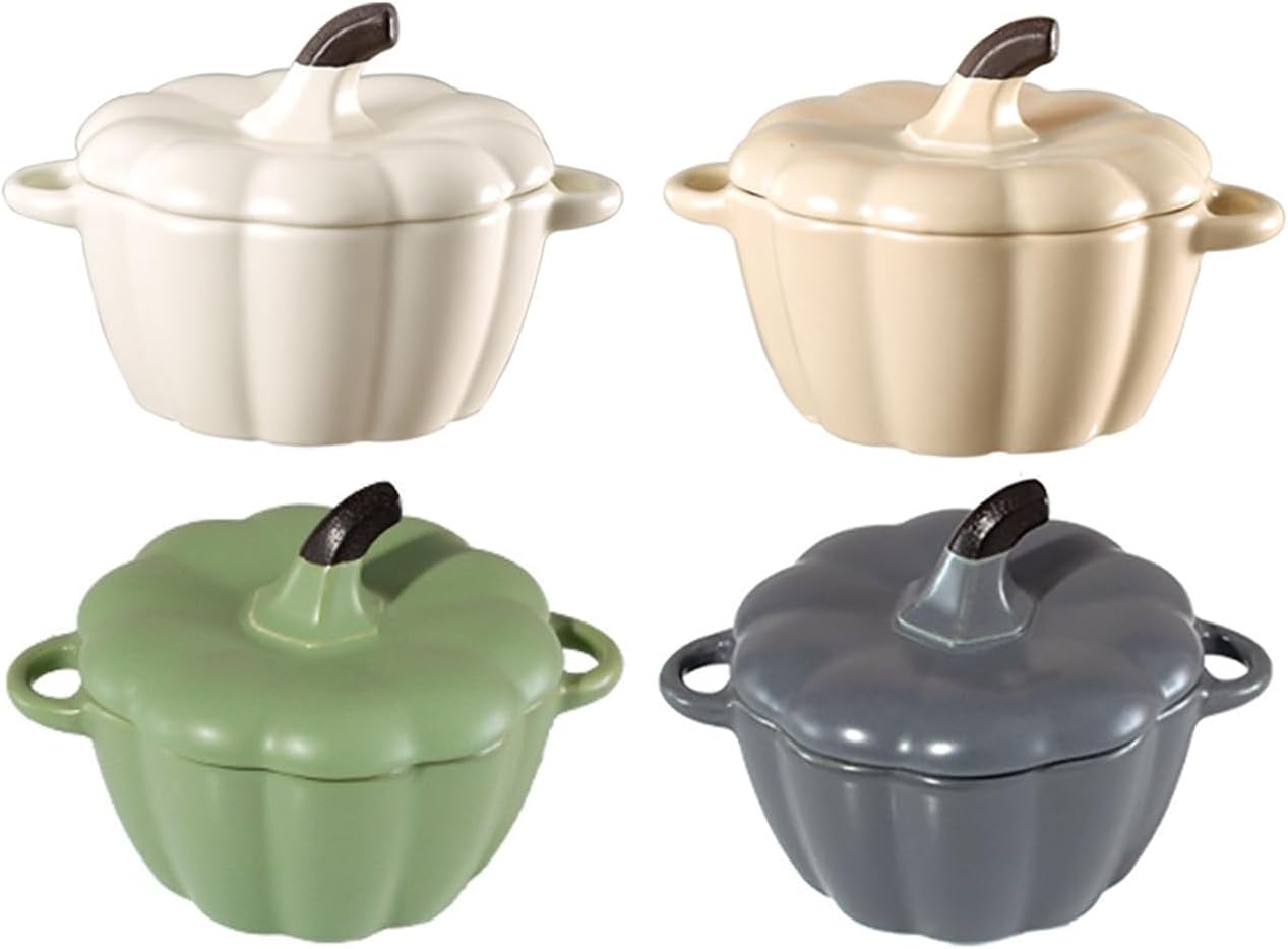 Amazon.com: Pumpkin Ramekins Small Ceramic Pumpkins Bowls for Baking 6 ...