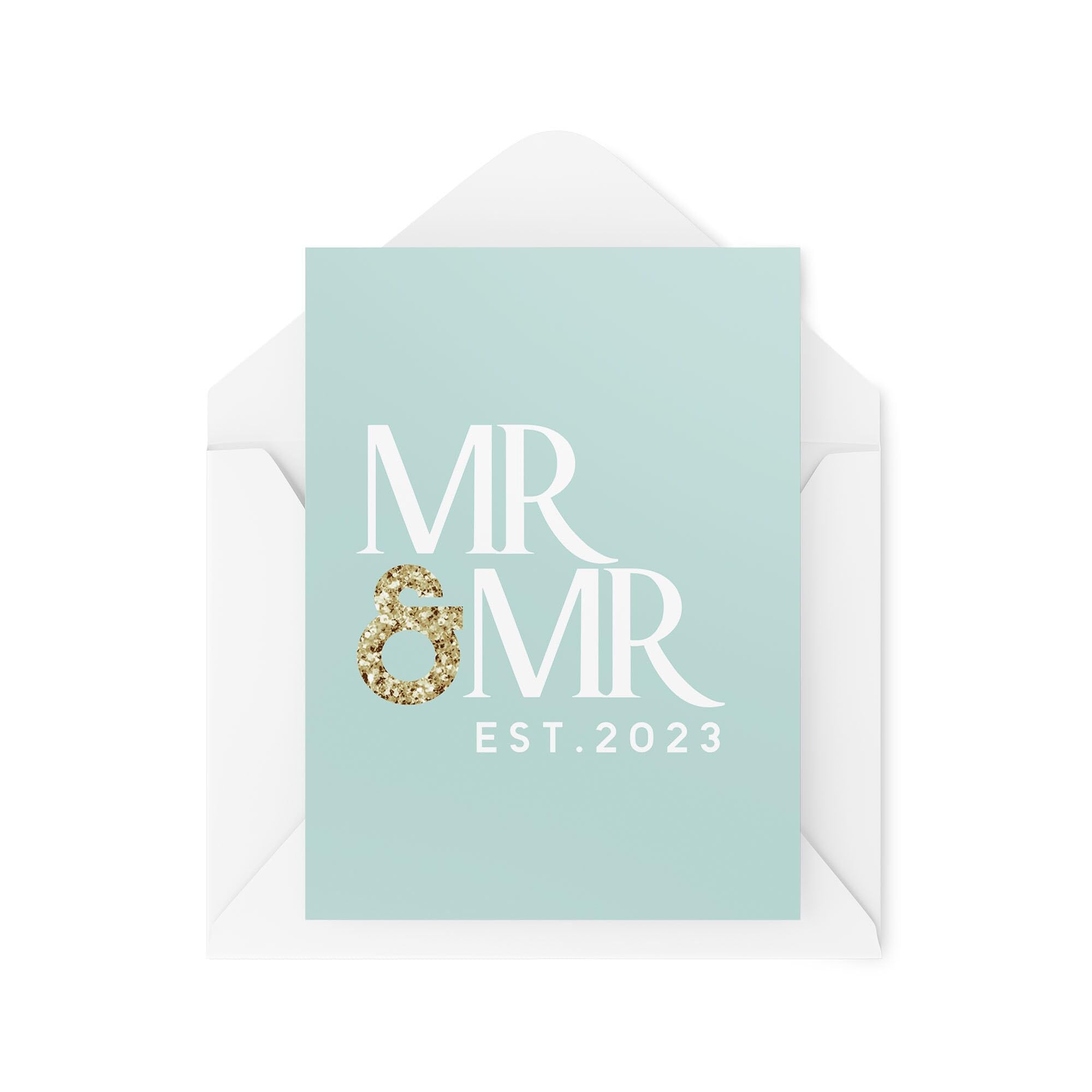 Wedding Cards for Gay Couples - Newlyweds Cards - Mr & Mr Established 2023 - Wedding Card - Congratulations Cards - LGBT Wedding - CBH1799