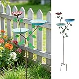 Phaxth Bird Baths for Outdoors, 60' H Bird Bath and Feeder for Outside, Metal...