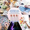 162 Pcs Paint Brushes Bulk, Round Flat Tip Acrylic Paint Brushes Set for Kids Classroom Crafts Oil Watercolor Canvases Face Painting Touch Up #4